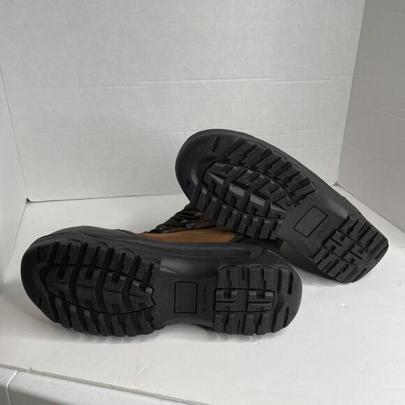 Golden Retriever Brown Women’s Nubuck Leather Comp Toe Boots NIB Size 9 1/2 - Picture 7 of 11